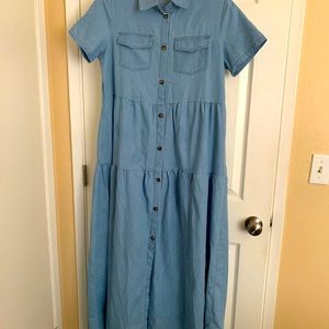 Chambray dress, Sz:  L